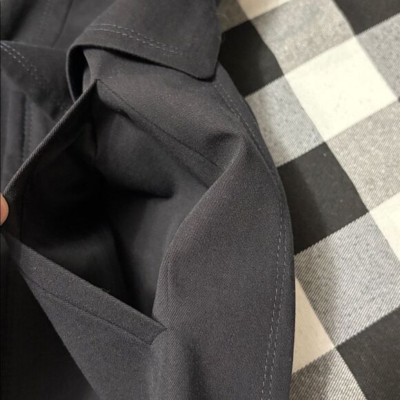 Escada Black Full Zip Lined Jacket White Removable Collar Sz 44/US Lg 12 Stretch - Picture 11 of 16